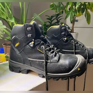 Keen Men's Steel Toe Black Work Boots Size 11